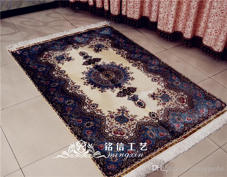 Mingxin Carpet 4x6 Feet Flower Hand Woven 100% Silk Carpet Handmade Carpet  Tile And Rugs Persian Art Silk Shaw Rugs Afghan Rugs From Zhangjunhe,