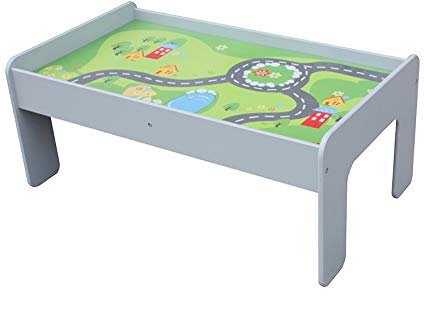 Pidoko Kids Train Table, Grey - Perfect Toy Gift Set for Boys & Girls (