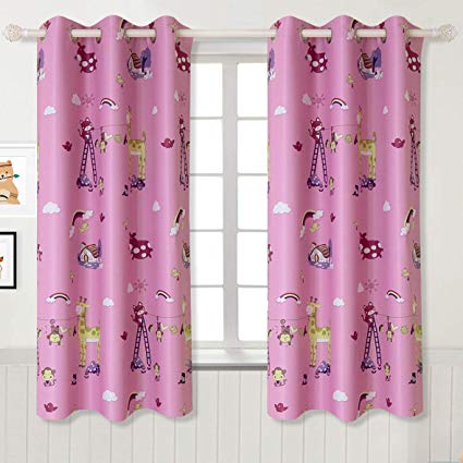 BGment Kids Blackout Curtains - Grommet Thermal Insulated Room Darkening  Printed Animal Patterns Nursery and Kids
