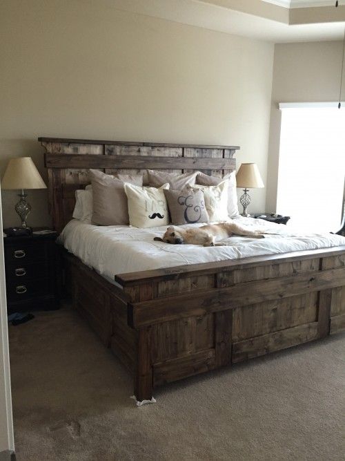 DIY Rustic King sized bed