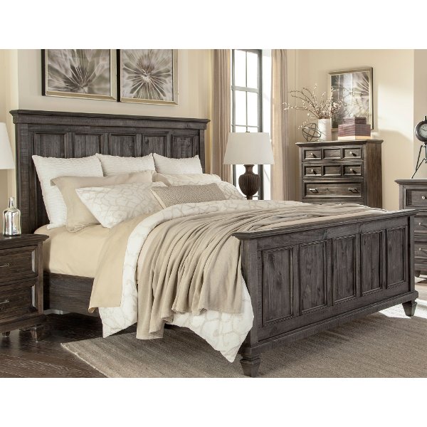 Classic Charcoal Gray King Size Bed - Calistoga