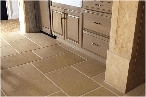 Sandstone Tile Kitchen Flooring