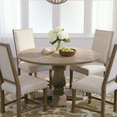 Aldridge Antique Grey Round Dining Table