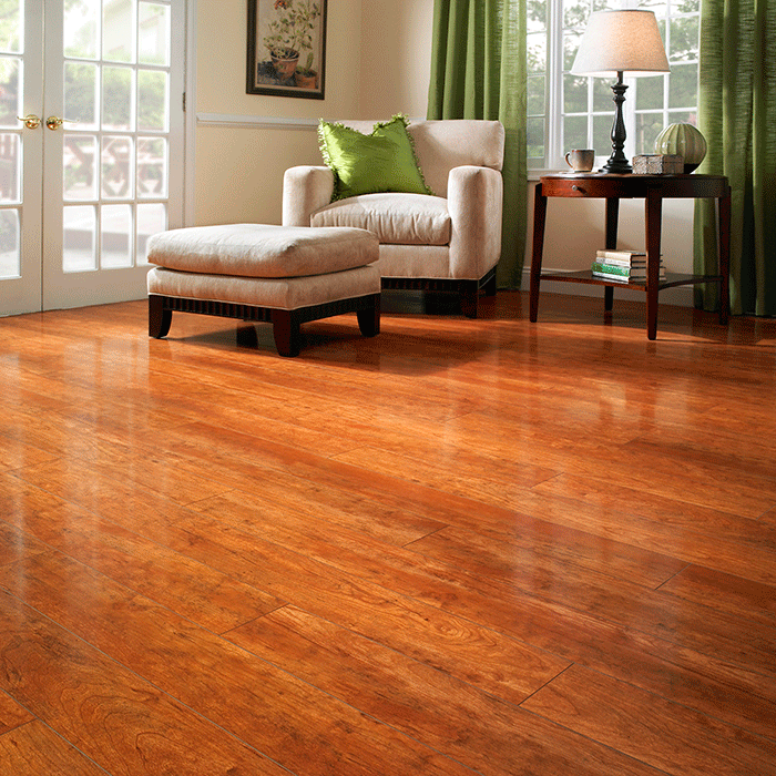 Laminate floors in a living space