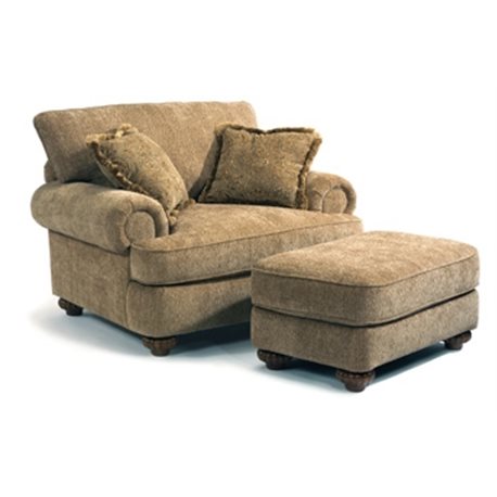 Patterson Fabric Chair & Ottoman View larger