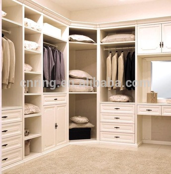 Latest design modern asian style bedroom closet wood wardrobe cabinets with  drawers
