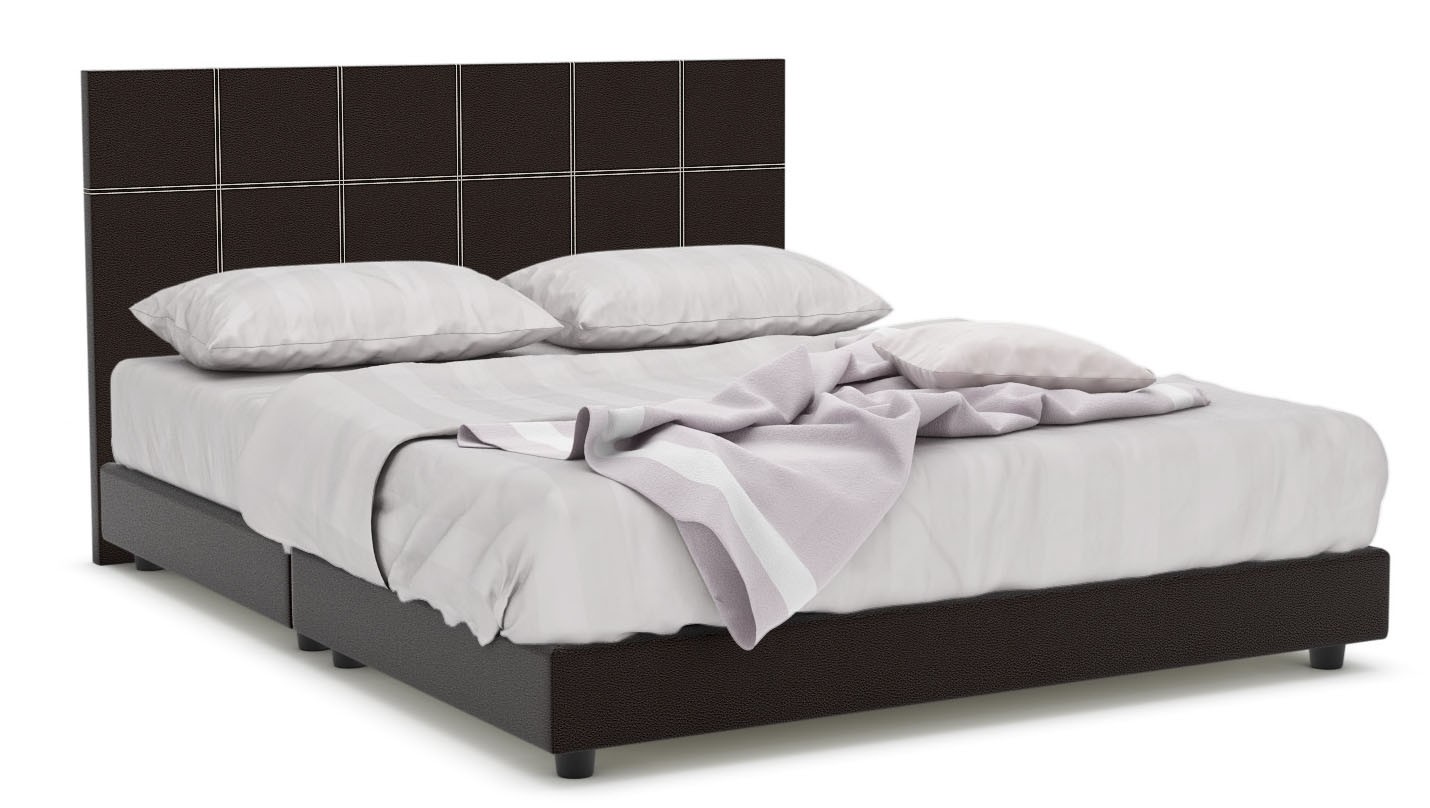 Quadeco Faux Leather Bed Frame (Queen)