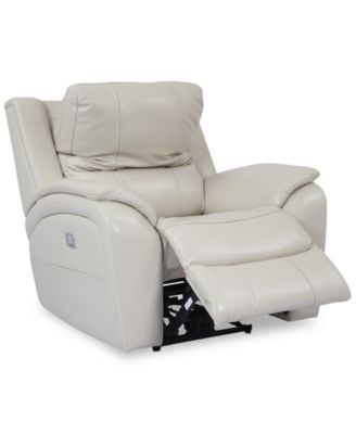 Furniture Karuse Leather Power Recliner with Power Headrest and USB  Power Outlet