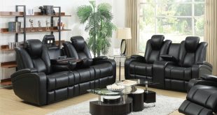 Black Leather Power Reclining Sofa and Loveseat Set - Steal-A-Sofa Furniture  Outlet Los Angeles CA