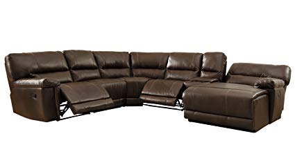 Image Unavailable. Image not available for. Color: Homelegance 6 Piece  Bonded Leather Sectional Reclining Sofa