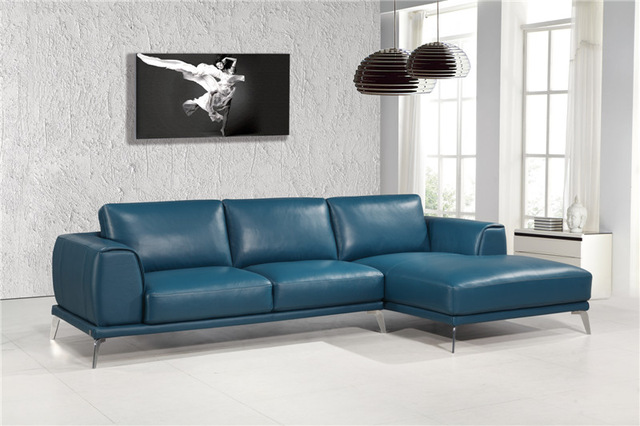 Modern genuine leather sofas l shape sofa set designs leather sofa with  sectional sofa