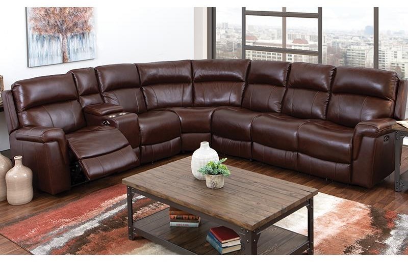 Happy Leather Company 3 Pc Power Reclining Sectional Sofa