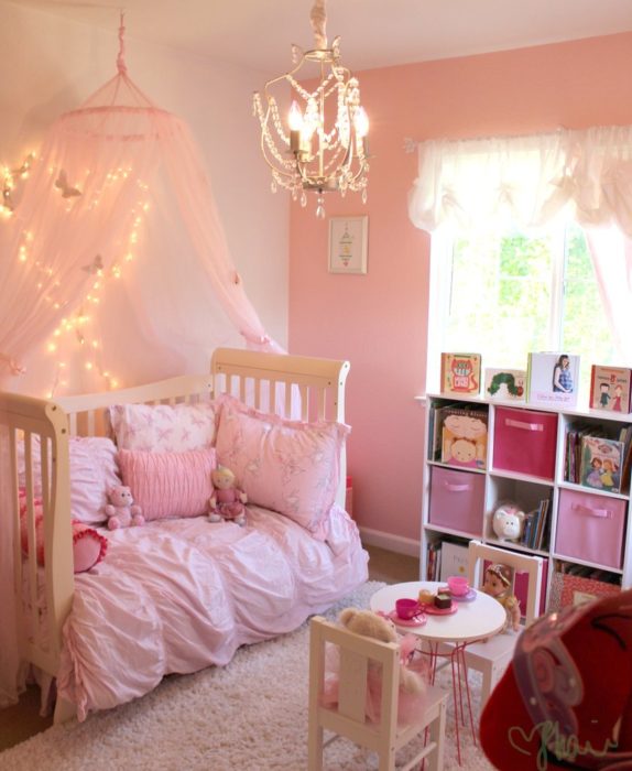 Any little girl would adore this room, fit for a princess! Its simply  pretty in pink!