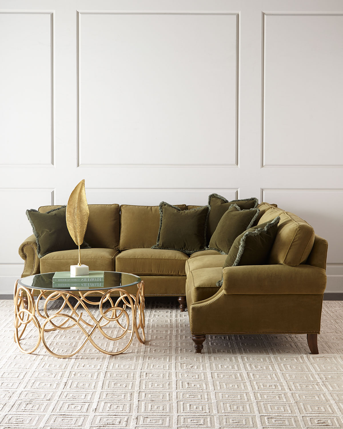 Alix Right Corner Sofa with Left-Facing Loveseat Sectional | Neiman Marcus