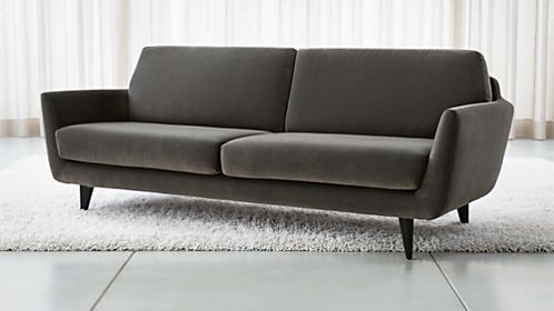 Rucola Grey Velvet Sofa