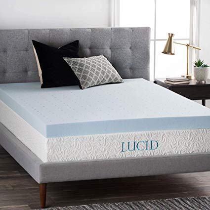 Image Unavailable. Image not available for. Color: LUCID Gel Memory Foam  Mattress Topper