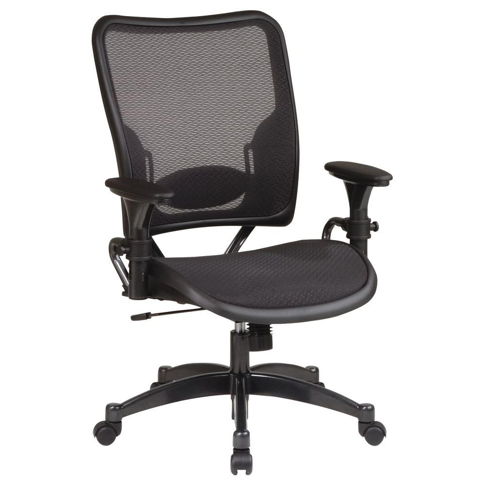 Space Seating Black AirGrid Back Office Chair