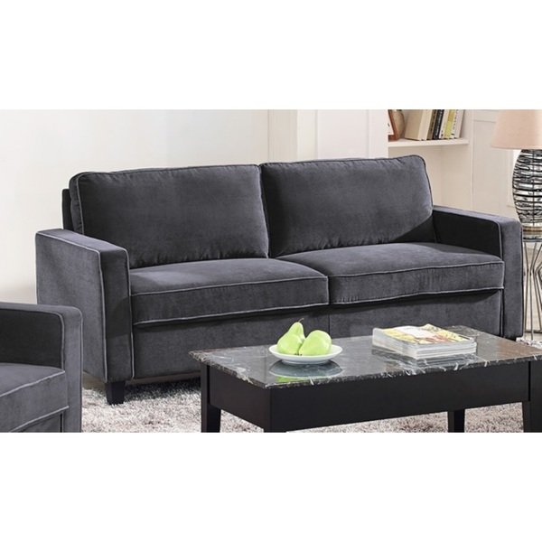 Shop Lifestyle Solutions Grayson Grey Microfiber Sofa - Free Shipping Today  - Overstock - 17126309