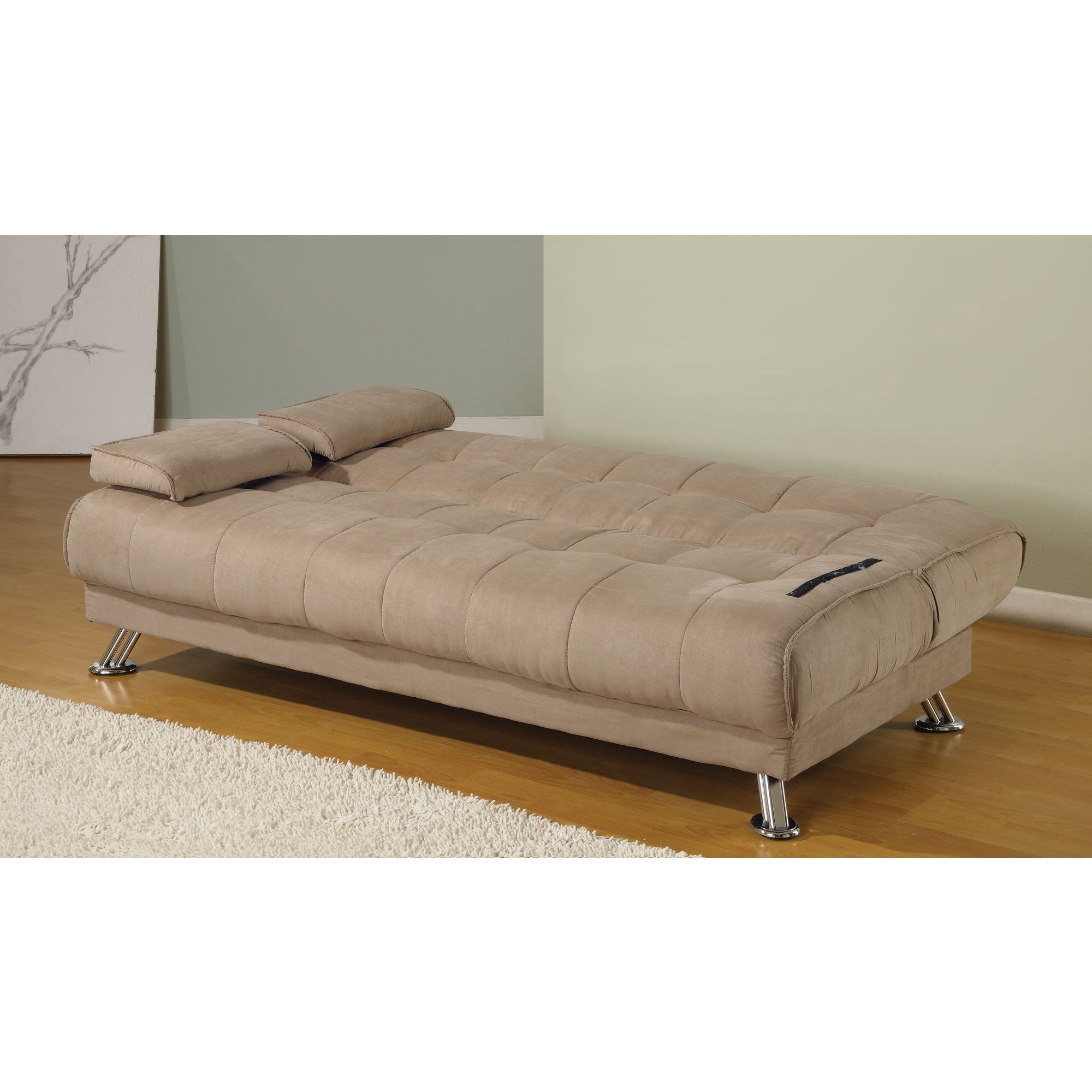 Shop Coaster Company Tan Microfiber Sofa Bed - On Sale - Free Shipping  Today - Overstock - 12189298