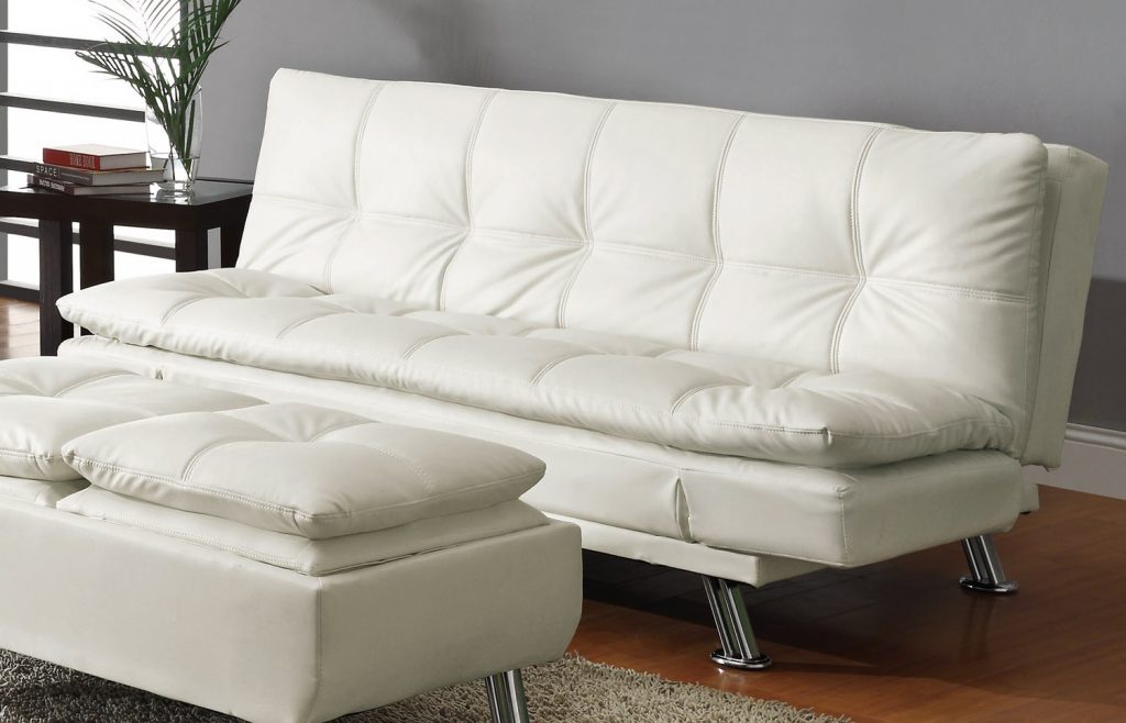 furnitures: Leather Sofa With Storage Furnitures Furniture Modern Tufted  White Comfortable Design: Leather Sofa
