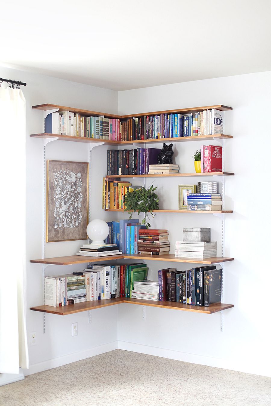 Modern Corner Bookshelf