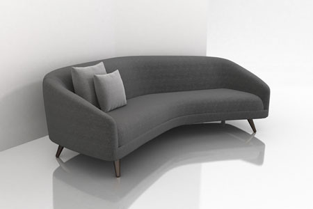 Modern Curved Sofa Beautiful Contemporary Theparty With Regard To