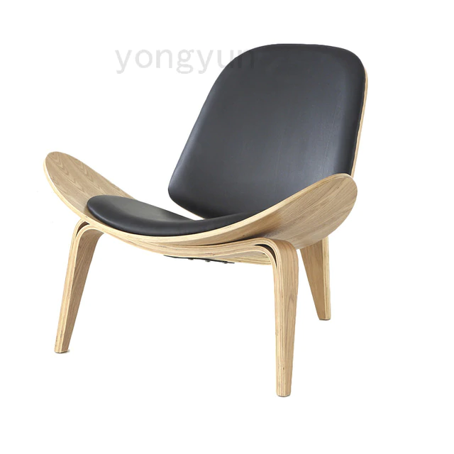 Living Room Furniture lounge chair Living Room shell Chair Modern Design  Leisure Wooden pad natural walnut
