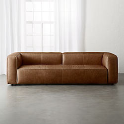Lenyx Cognac Extra Large Leather Sofa