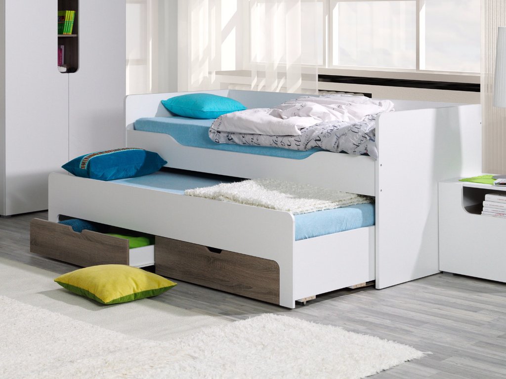 Modern Trundle Bed with Storage