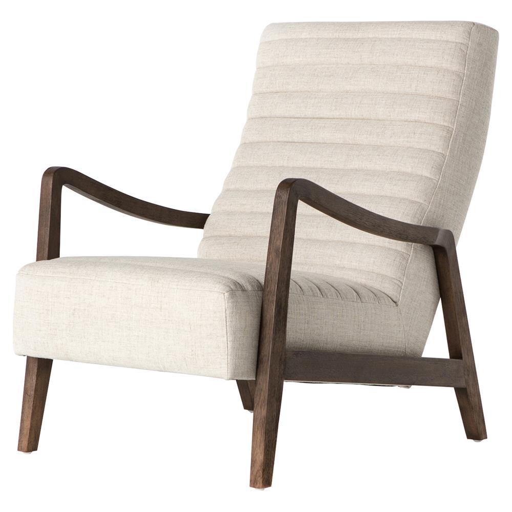 Chance Modern Linen Upholstered Lounge Chairs