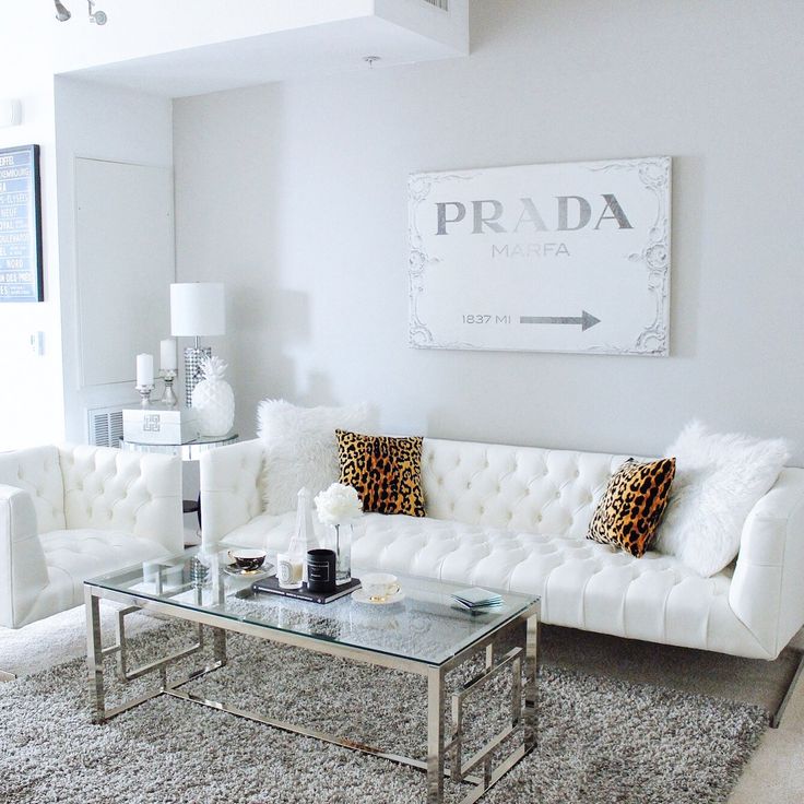 White Living Room Furniture Modern Sets