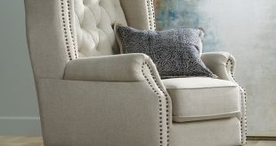 Williamsburg Natural Linen Tufted Wingback Armchair