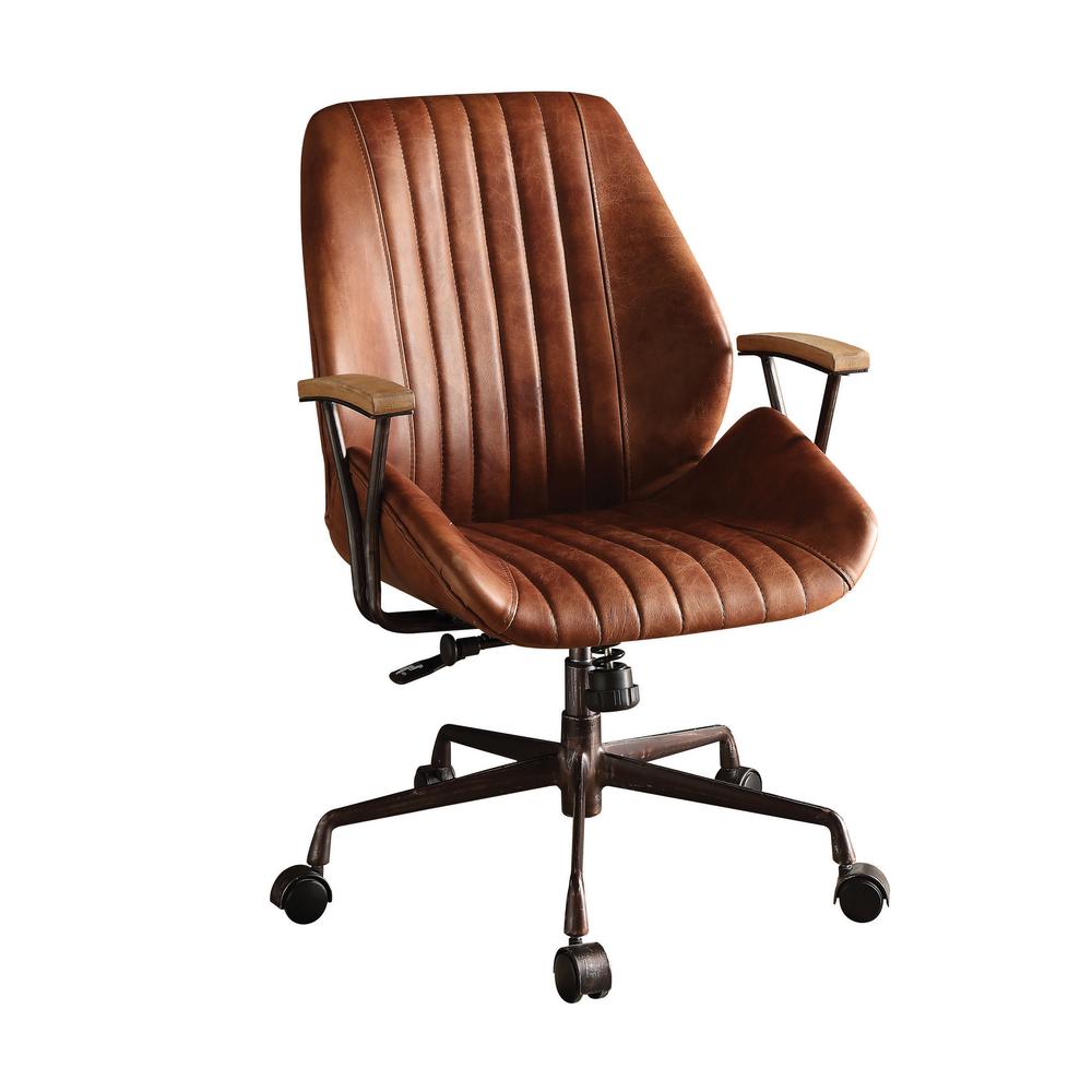 ACME Furniture Hamilton Cocoa Leather Top Grain Leather Office Chair
