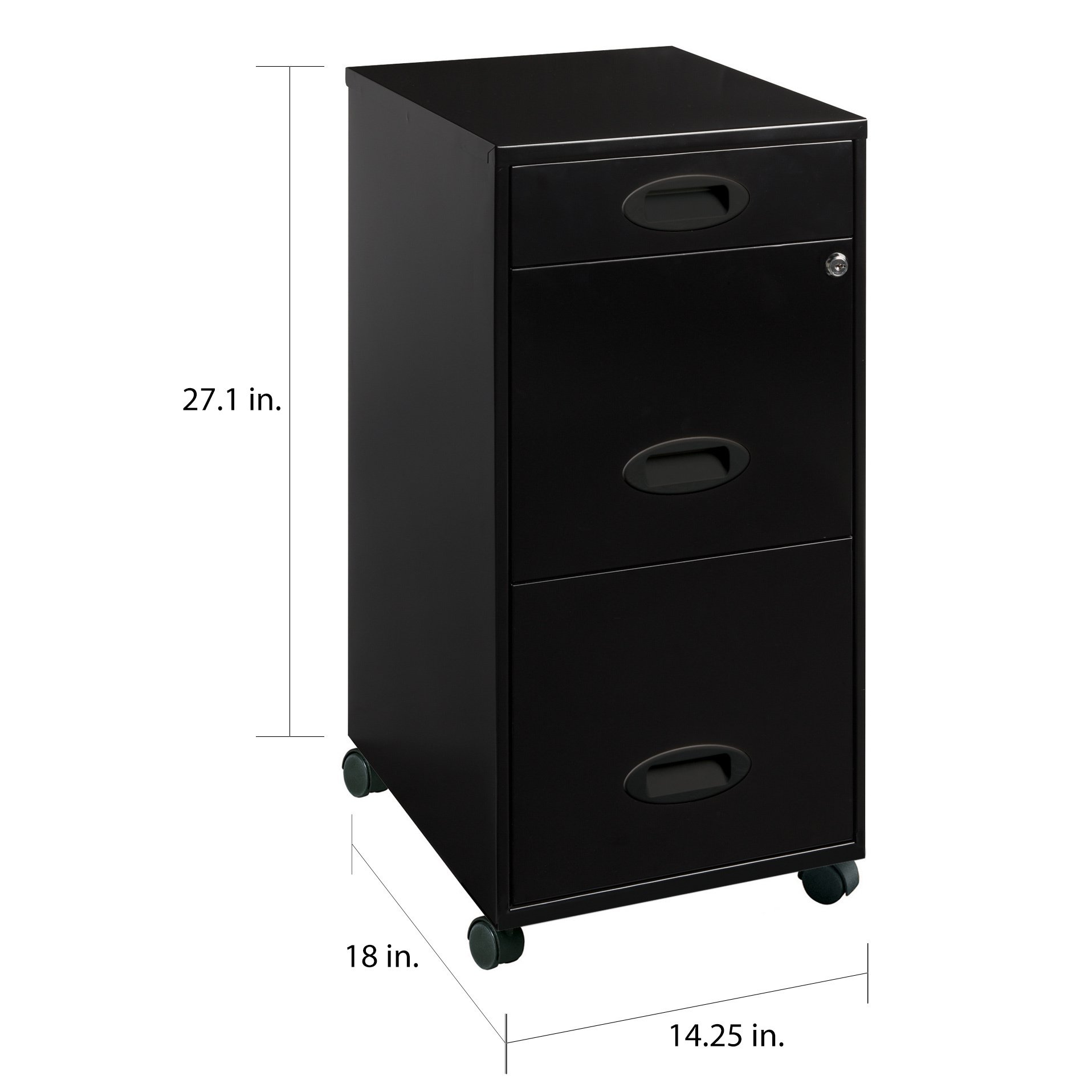 Shop Office Designs Black 3-drawer Mobile File Cabinet - Free Shipping  Today - Overstock - 5853287