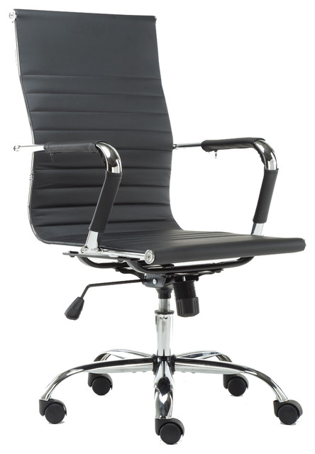Pearce High-Back Adjustable Office Chair, Black - Contemporary - Office  Chairs - by BTExpert
