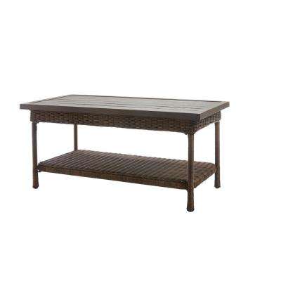 Beacon Park Wicker Outdoor Coffee Table with Slat Top