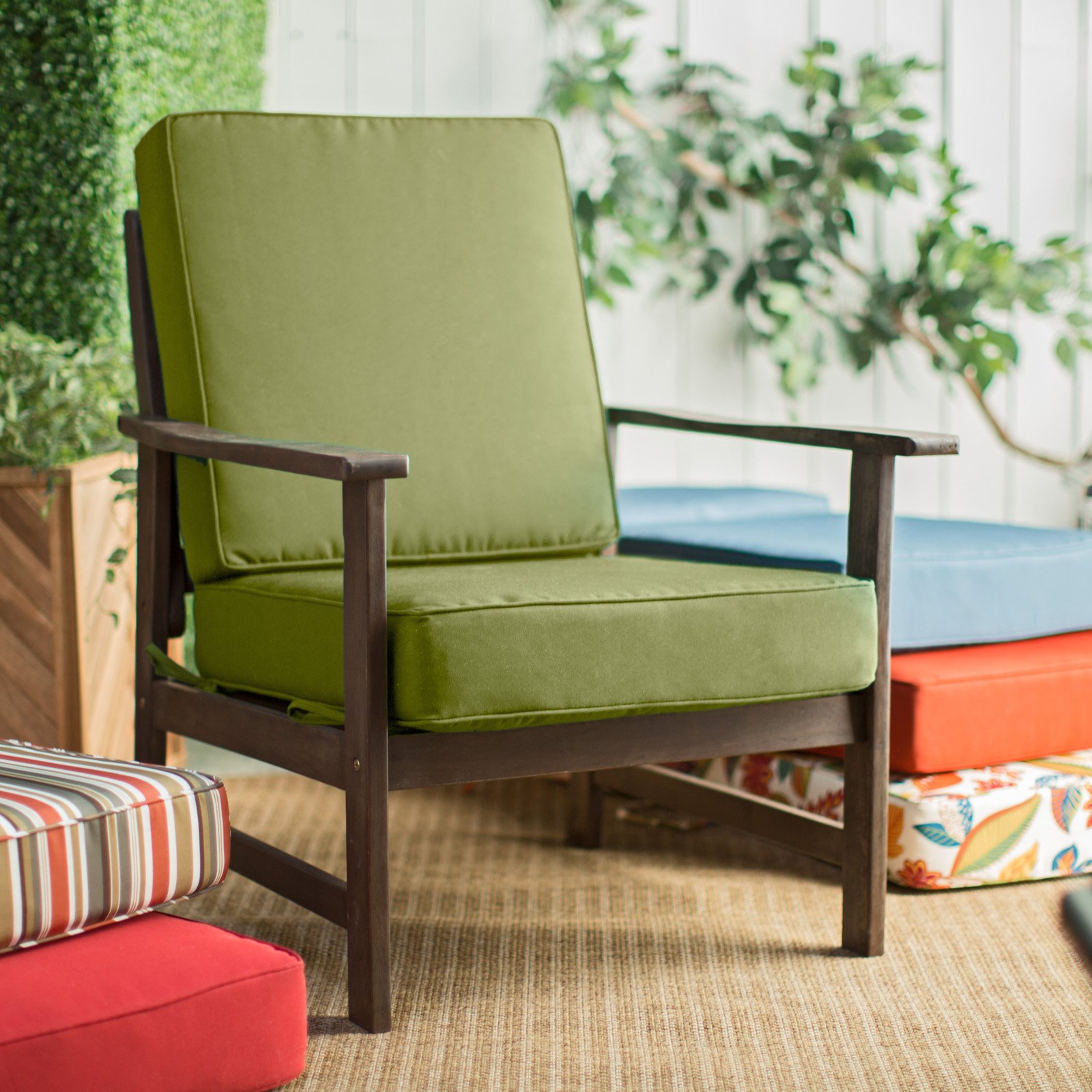 Outdoor Patio Chair Cushions Green