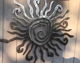 Rustic wall sun decor, indoor outdoor sun, metal sun art, custom sun