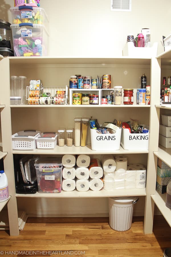 Image of nicely organized large pantry
