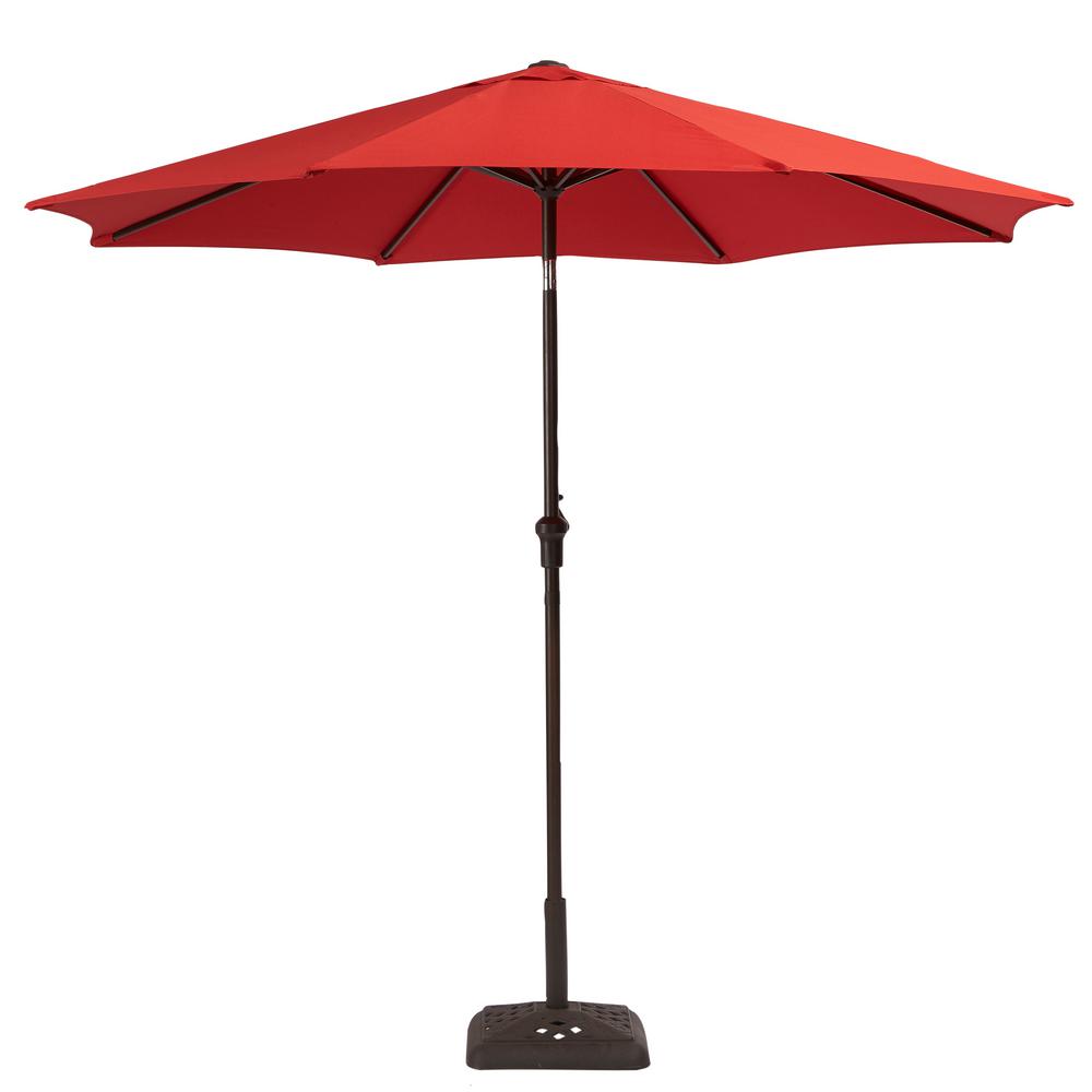 Steel Crank and Tilt Patio Umbrella in Ruby