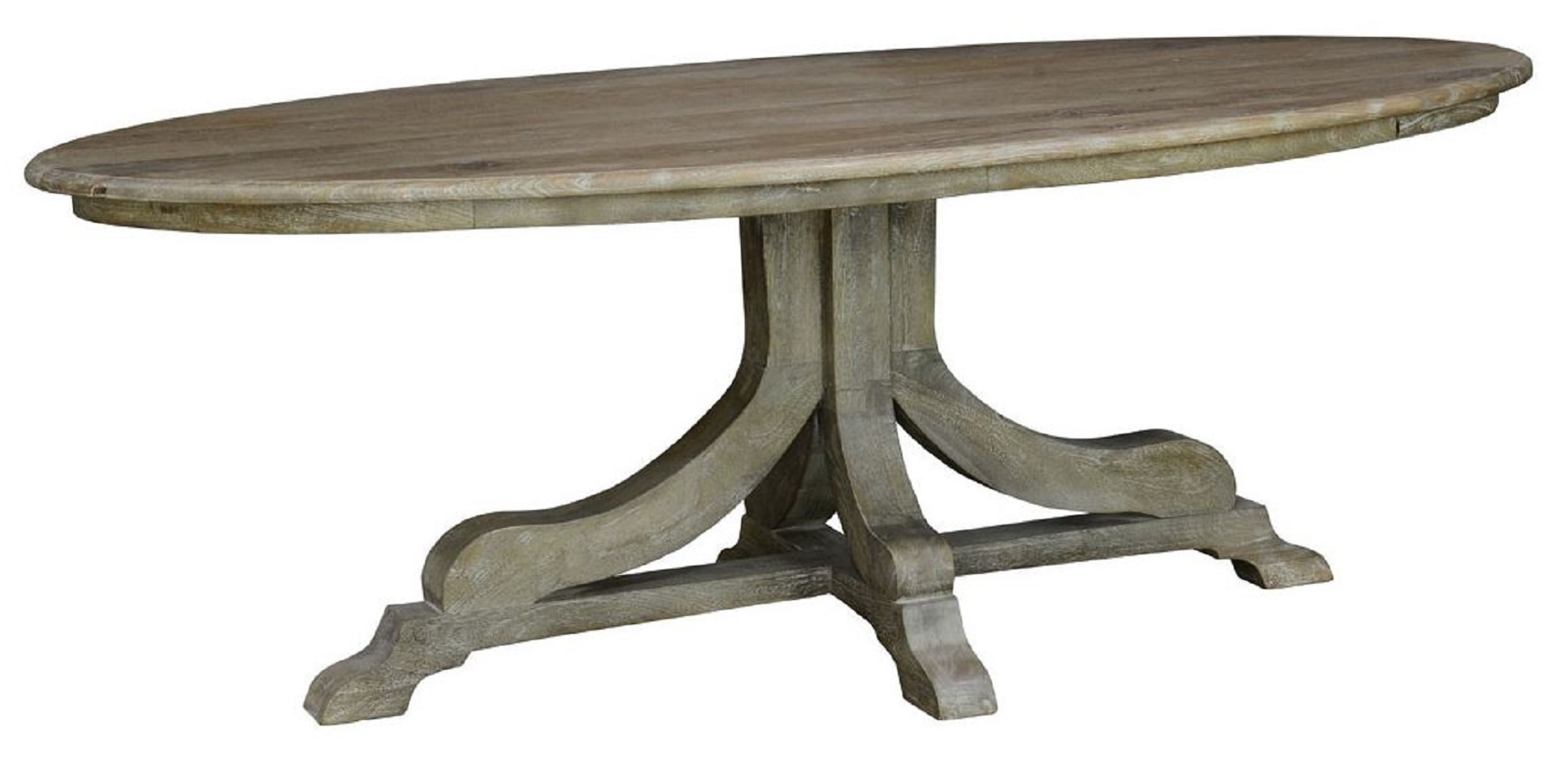 Oval Pedestal Dining Table - Contemporary Industrial Transitional Dining  Room Tables - Dering Hall