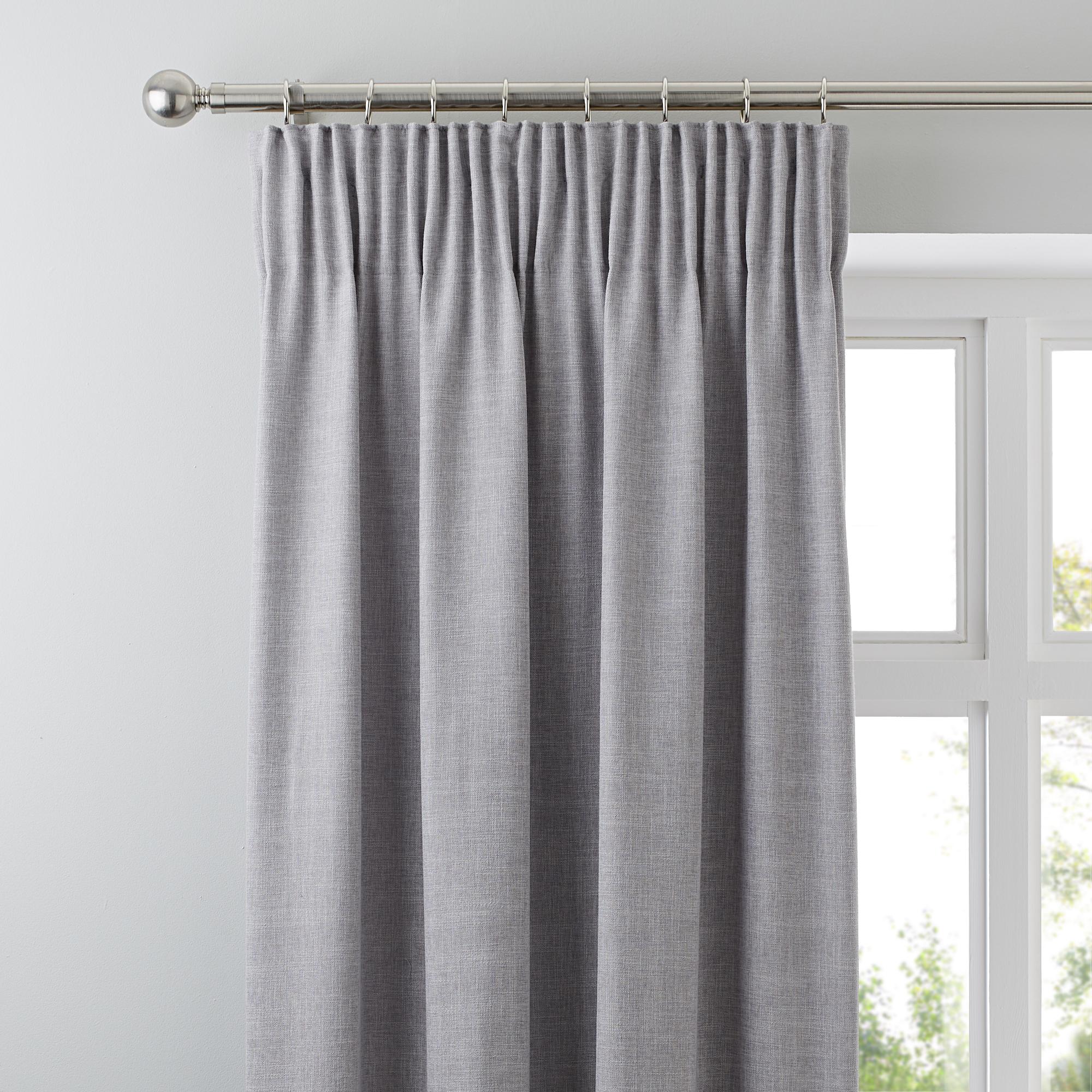 Vermont Dove Grey Lined Pencil Pleat Curtains