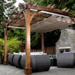 Pergola with roof - Arched Breeze with Retractable Canopy 10 x 12