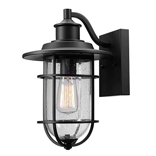 Globe Electric 44094 44094BK Outdoor Wall Sconce Black