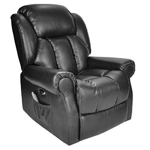 Hainworth Leather Electric powered recliner chair with heat and massage -  choice of colours