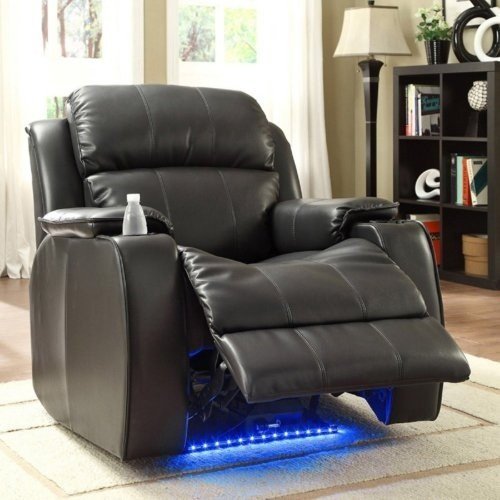 Homelegance Jason Leather Power Recliner with Massage