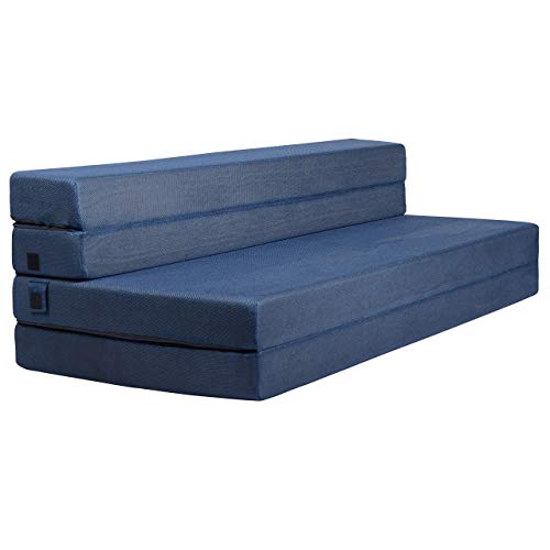 Milliard Tri-Fold Foam Folding Mattress and Sofa Bed for Guests - Queen  78x58x4.