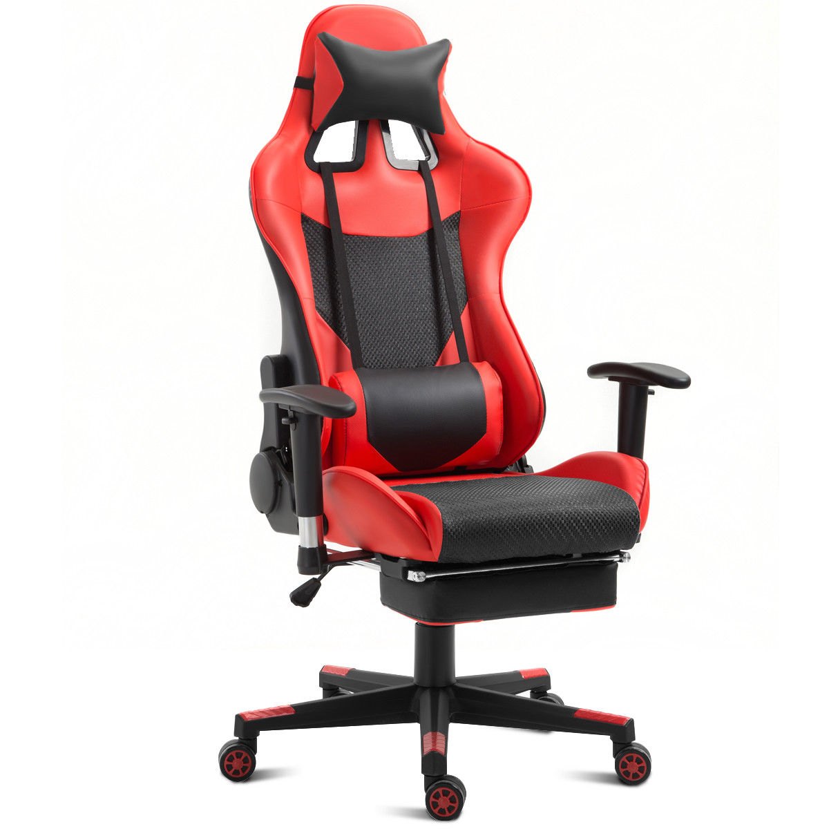 Costway Ergonomic Gaming Chair High Back Racing Office Chair w/Lumbar  Support & Footrest 0