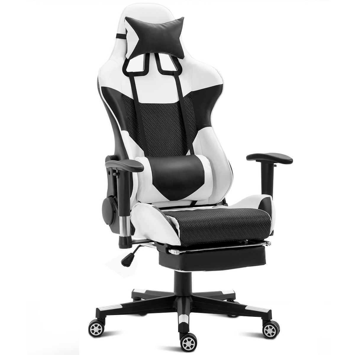 Costway Ergonomic Gaming Chair High Back Racing Office Chair w/Lumbar  Support & Footrest - Traveller Location