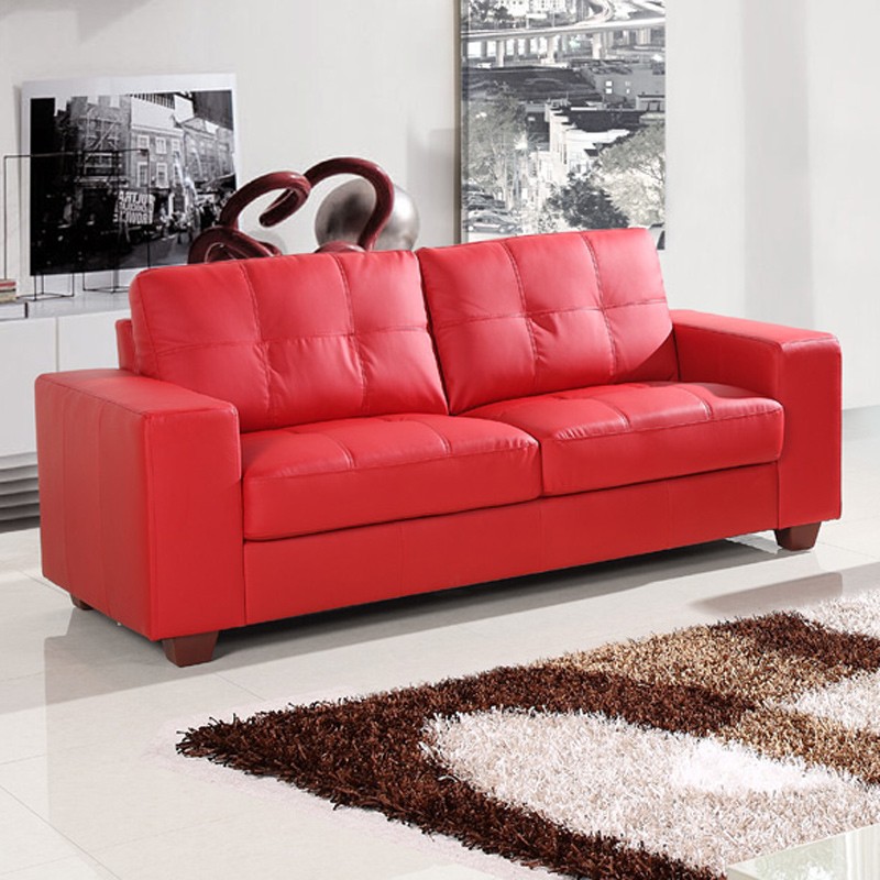 STRADA 3 seater red sofa